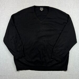 Jos A Bank Traveler's Collection 100% Cashmere V-Neck Sweater Mens XXL Black
